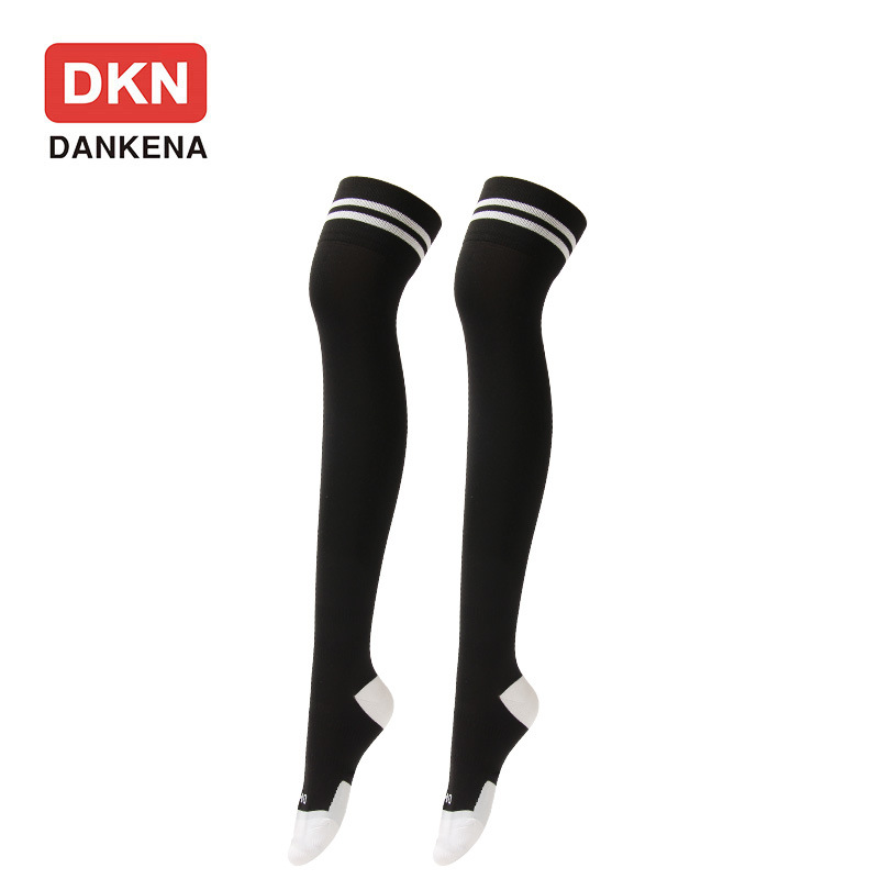 DANKENA Stockings Thick Thin Two West Socks Three-bar Socks Thigh High Socks